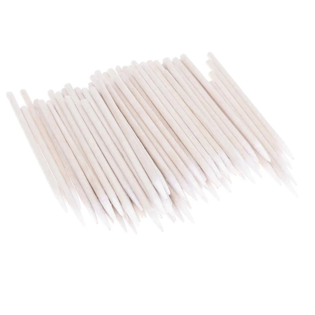 100 Pcs Cotton Swab 6.7 Inch Wood Handle for Earphone Phones Charge Ports