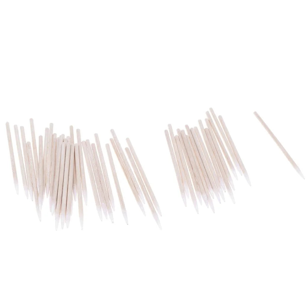 100 Pcs Cotton Swab 6.7 Inch Wood Handle for Earphone Phones Charge Ports