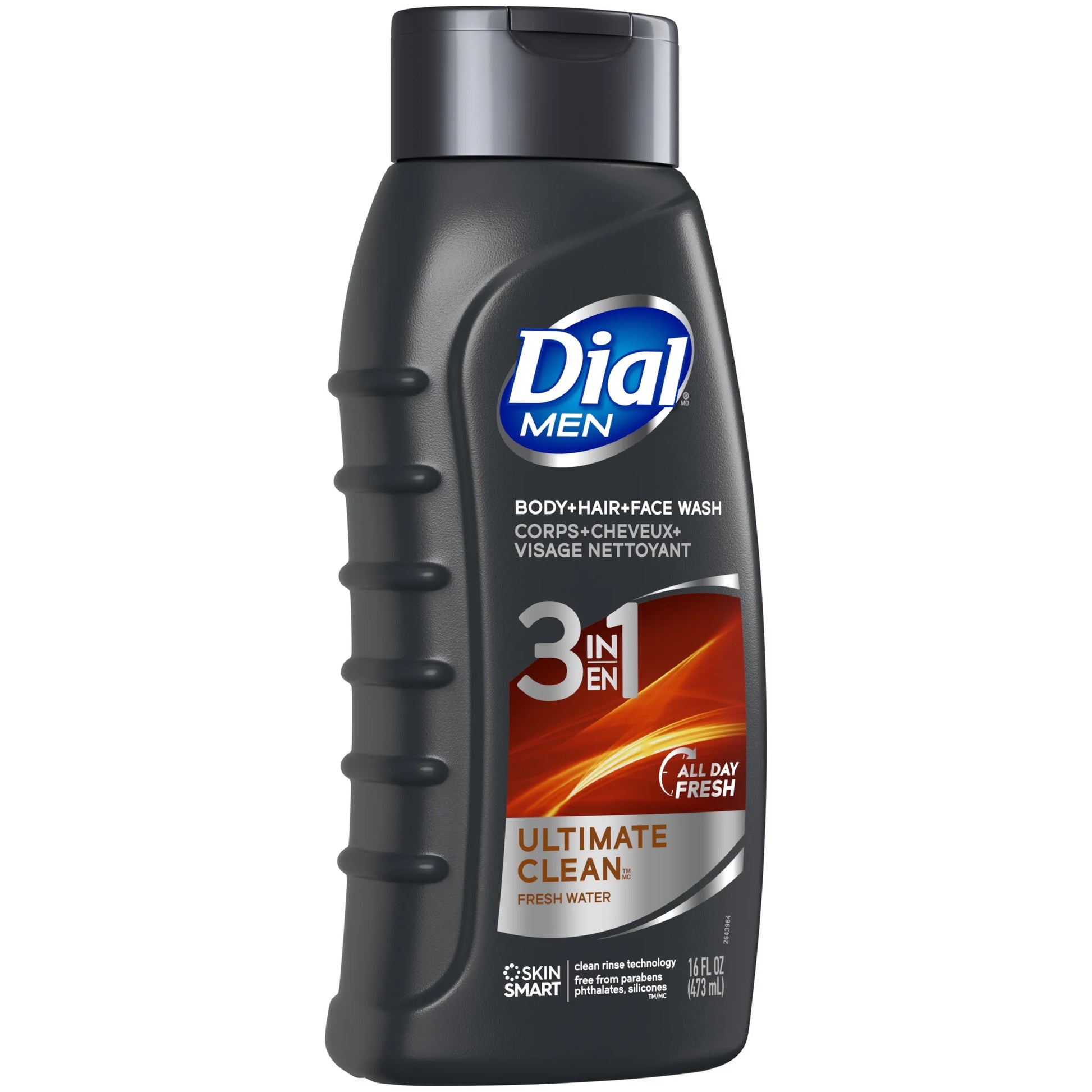 Men 3In1 Body, Hair and Face Wash, Ultimate Clean, 16 Fl Oz