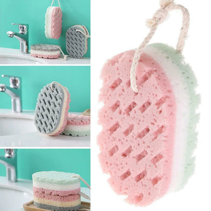 2PCS Soft Exfoliating Body Skin Bath Supplies Brush Cleaning Scrub Sponge Brush Home Essentials,On Clearance