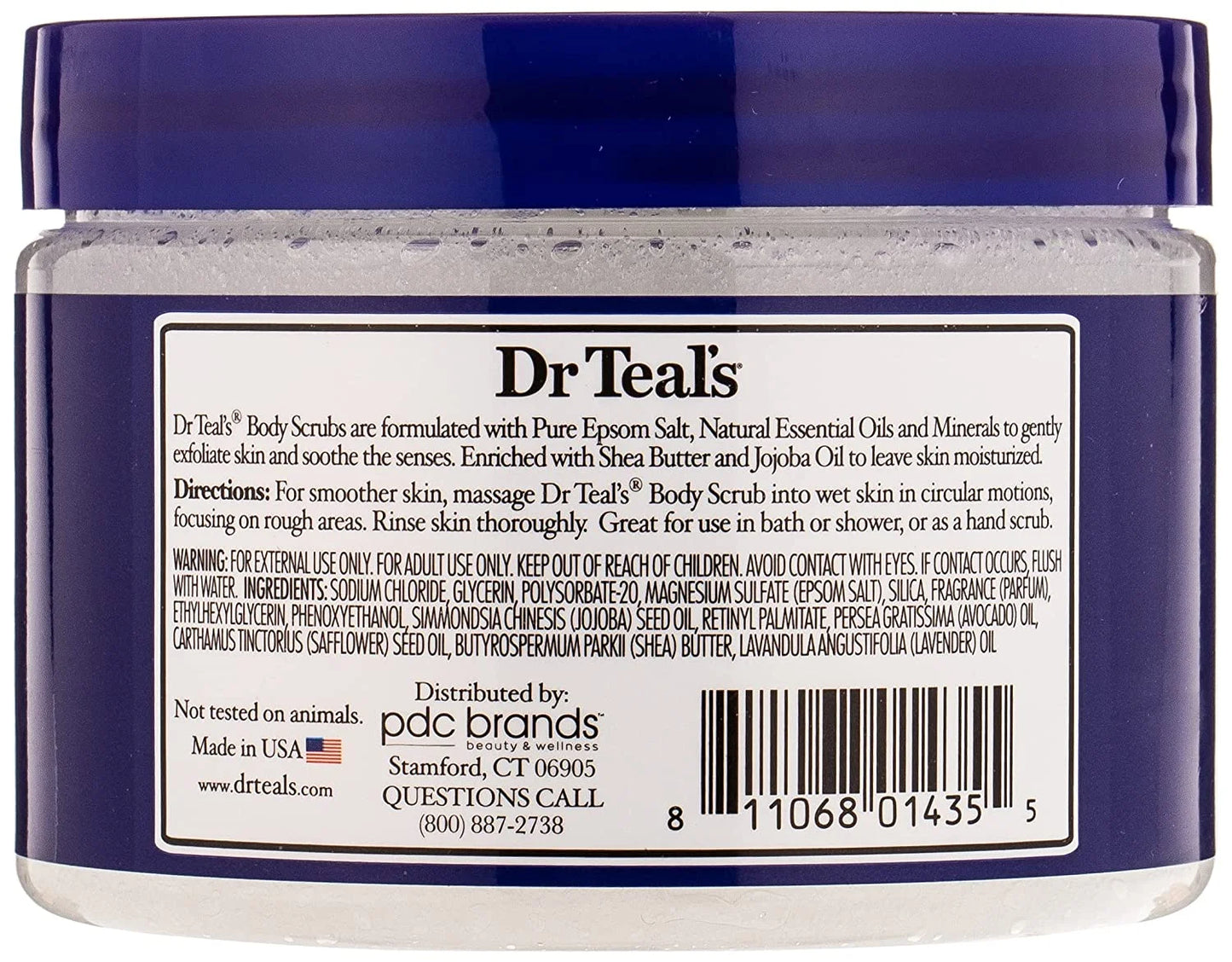 Dr. Teal'S Epsom Salt Body Scrub Exfoliate & Renew W/ Lavender, 16 Oz