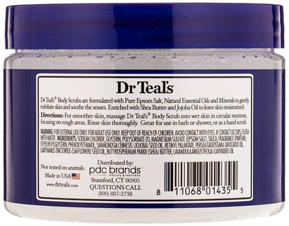 Dr. Teal'S Epsom Salt Body Scrub Exfoliate & Renew W/ Lavender, 16 Oz