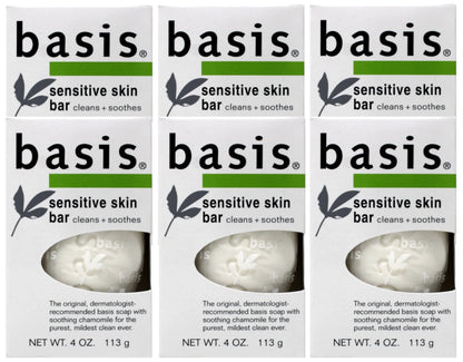 Sensitive, Skin Bar Soap 4 Oz, 6 Pack