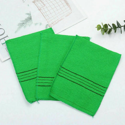 5 Pcs Korean Italy Asian Exfoliating Mitt Exfoliating Bath Washcloth Body Scrub Mitt Shower Washcloth Double Sided Exfoliating Cloth Gloves