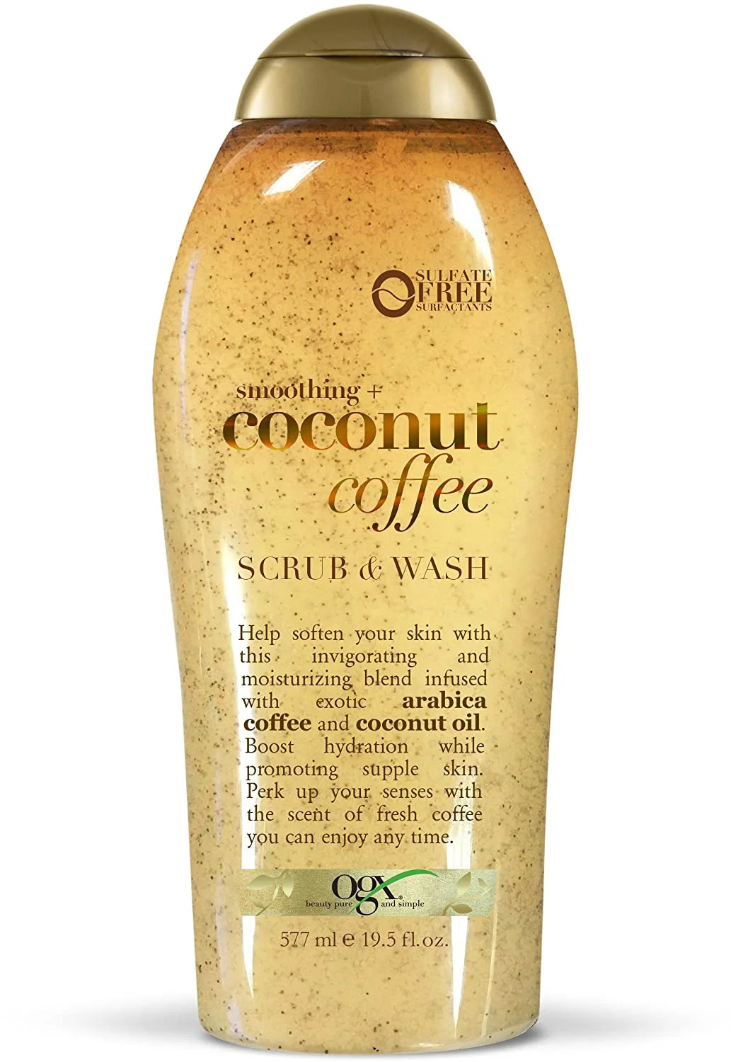 2 Pack  Smoothing + Coconut Coffee Body Scrub & Wash 19.5 Ounce