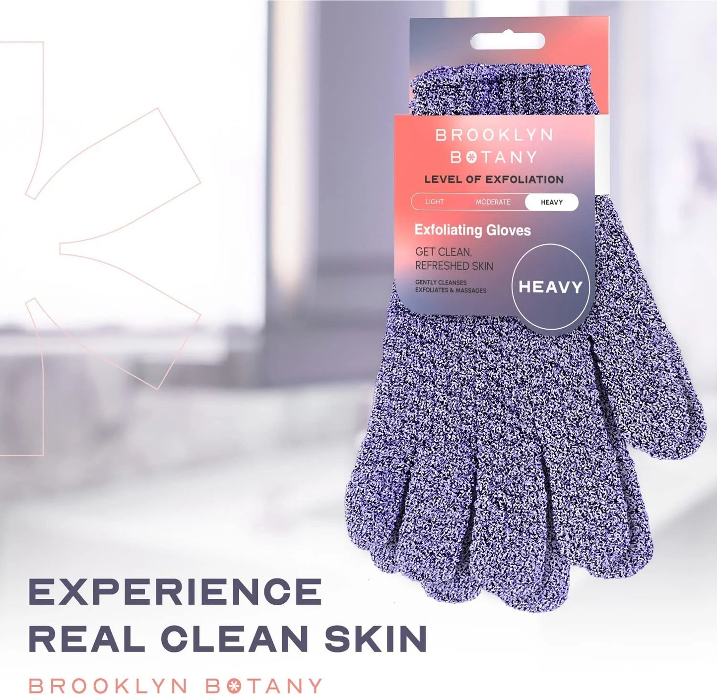 Exfoliating Gloves for Bath and Shower – Heavy Duty Exfoliating Body Scrubber for Massage and Dead Skin Remover for Body – 1 Pair