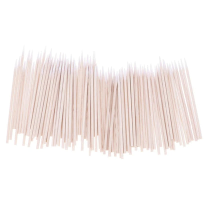 100 Pcs Cotton Swab 6.7 Inch Wood Handle for Earphone Phones Charge Ports