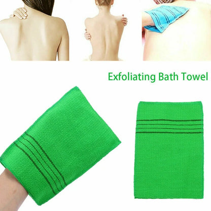 5 Pcs Korean Italy Asian Exfoliating Mitt Exfoliating Bath Washcloth Body Scrub Mitt Shower Washcloth Double Sided Exfoliating Cloth Gloves