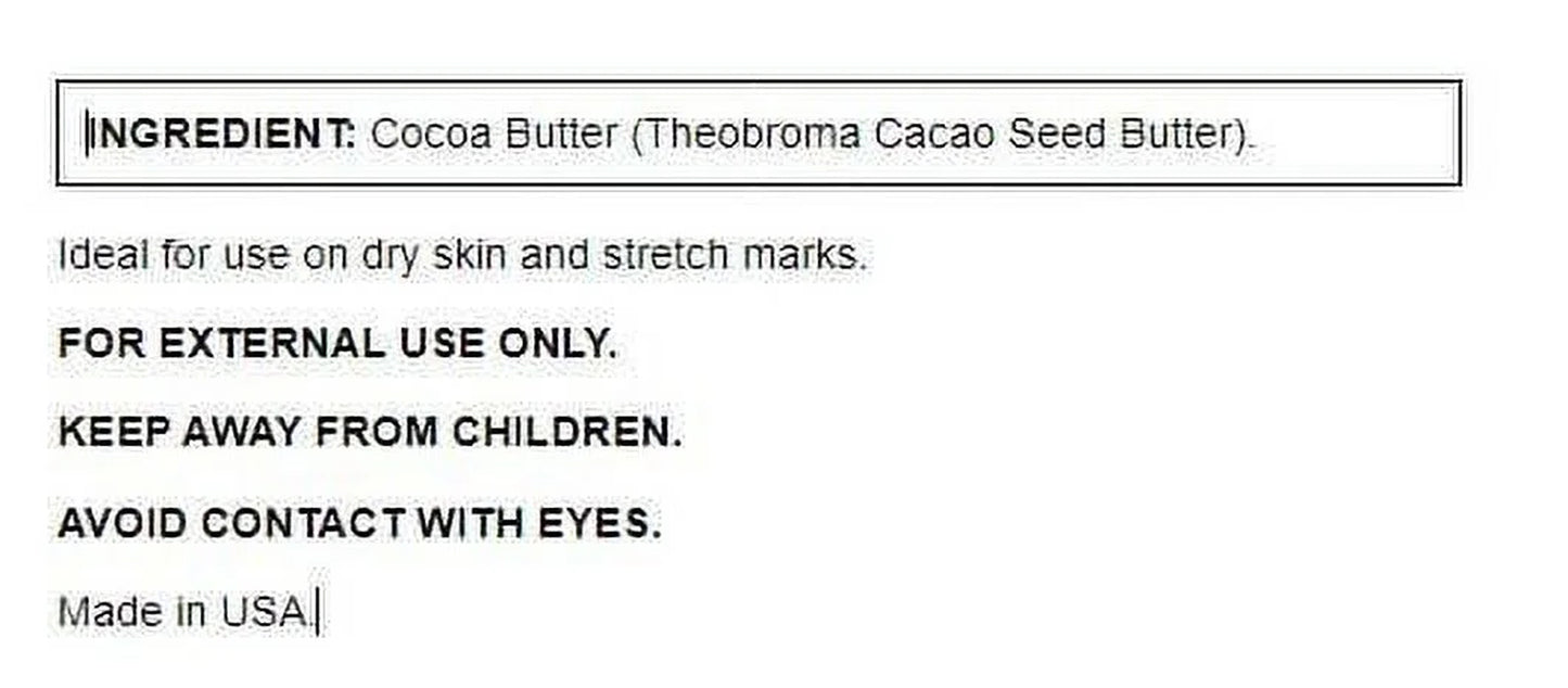 100% Cocoa Butter Stick 1 Oz