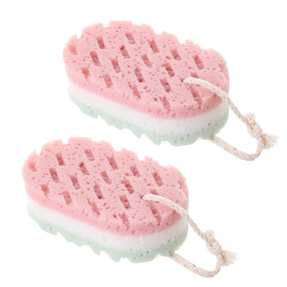 2PCS Soft Exfoliating Body Skin Bath Supplies Brush Cleaning Scrub Sponge Brush Home Essentials,On Clearance