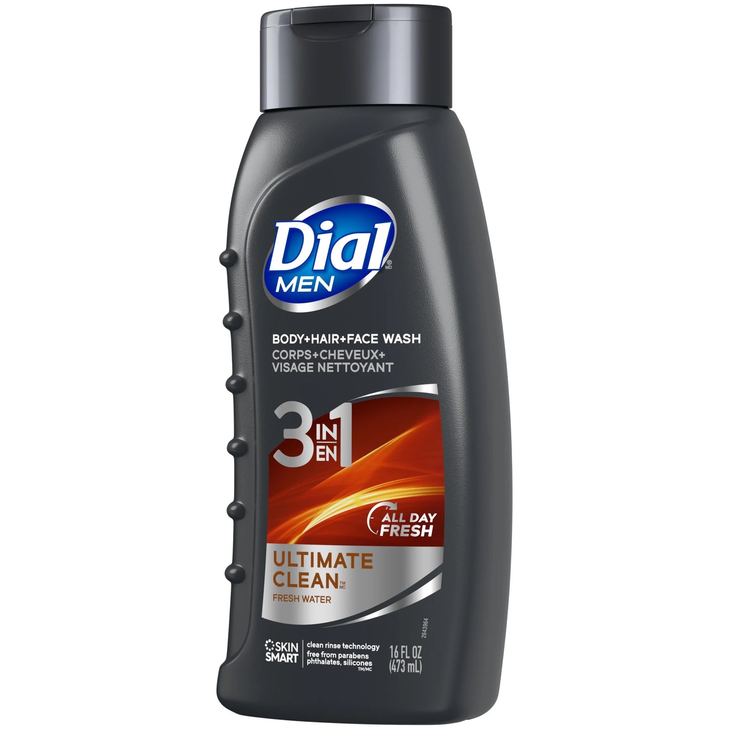 Men 3In1 Body, Hair and Face Wash, Ultimate Clean, 16 Fl Oz