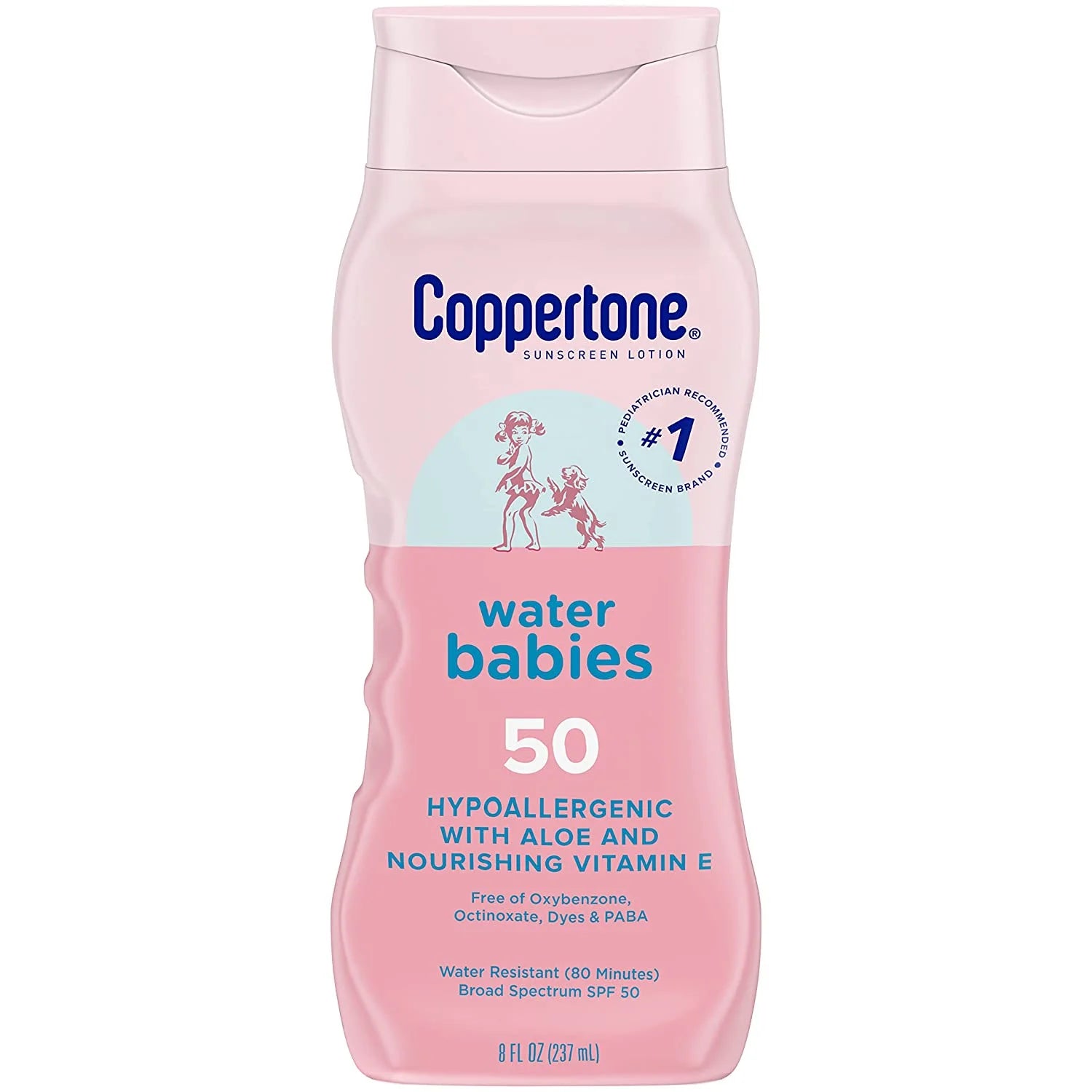 Waterbabies Fragrance Free SPF 50 Baby Sunscreen Lotion, 8 Fl Oz