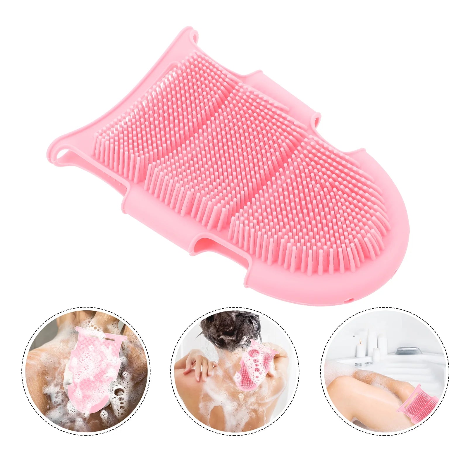 Brush Bath Massage Shower Silicone Gloves Scrubber Tool Care Exfoliating Massager Spa Skin Baby Glove Face Cleansing