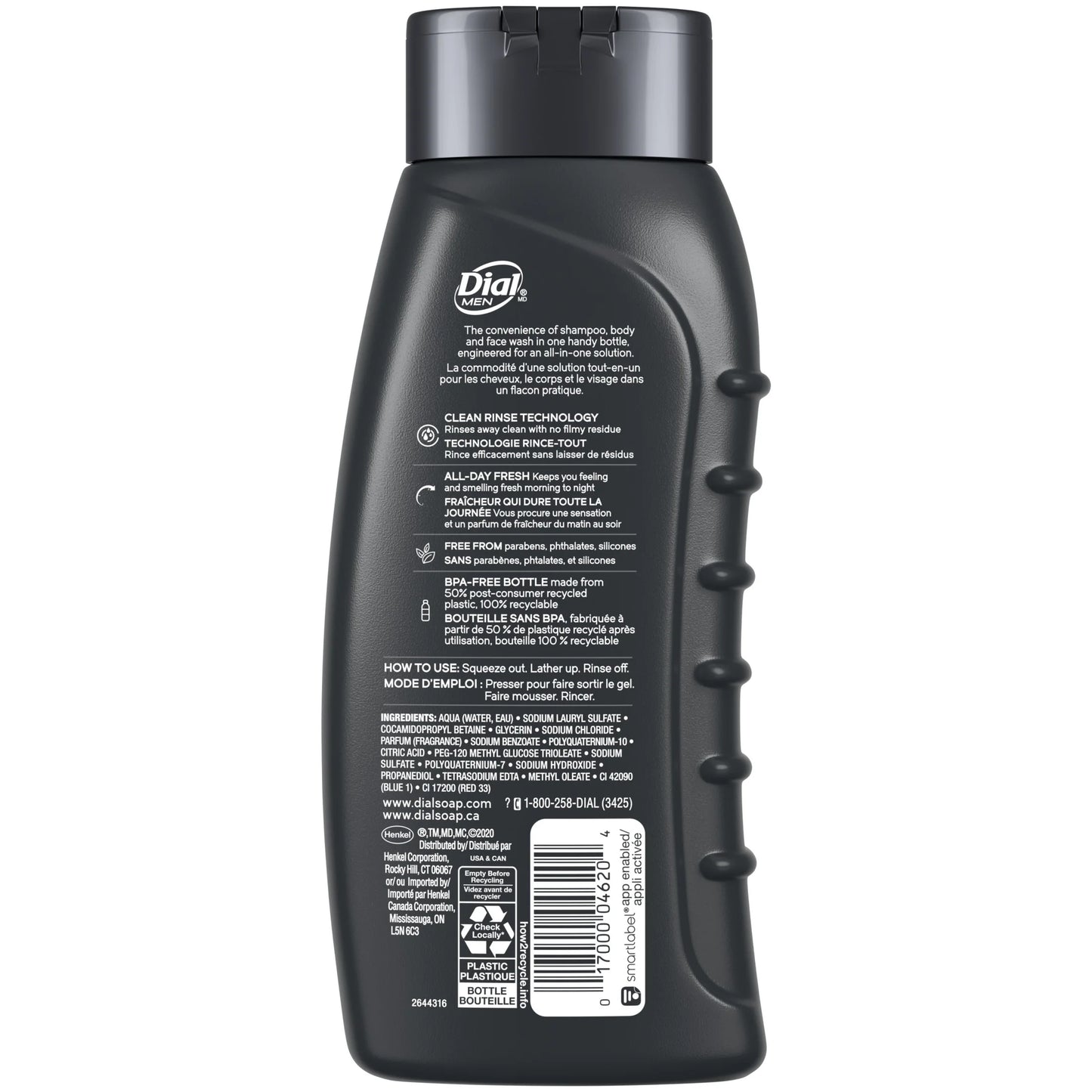 Men 3In1 Body, Hair and Face Wash, Ultimate Clean, 16 Fl Oz