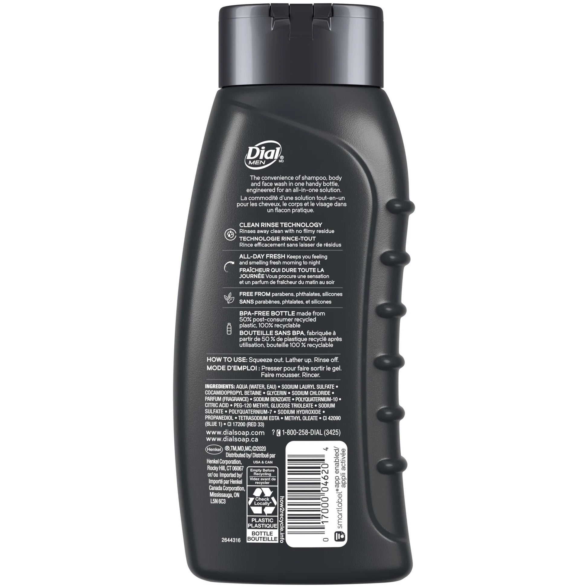 Men 3In1 Body, Hair and Face Wash, Ultimate Clean, 16 Fl Oz