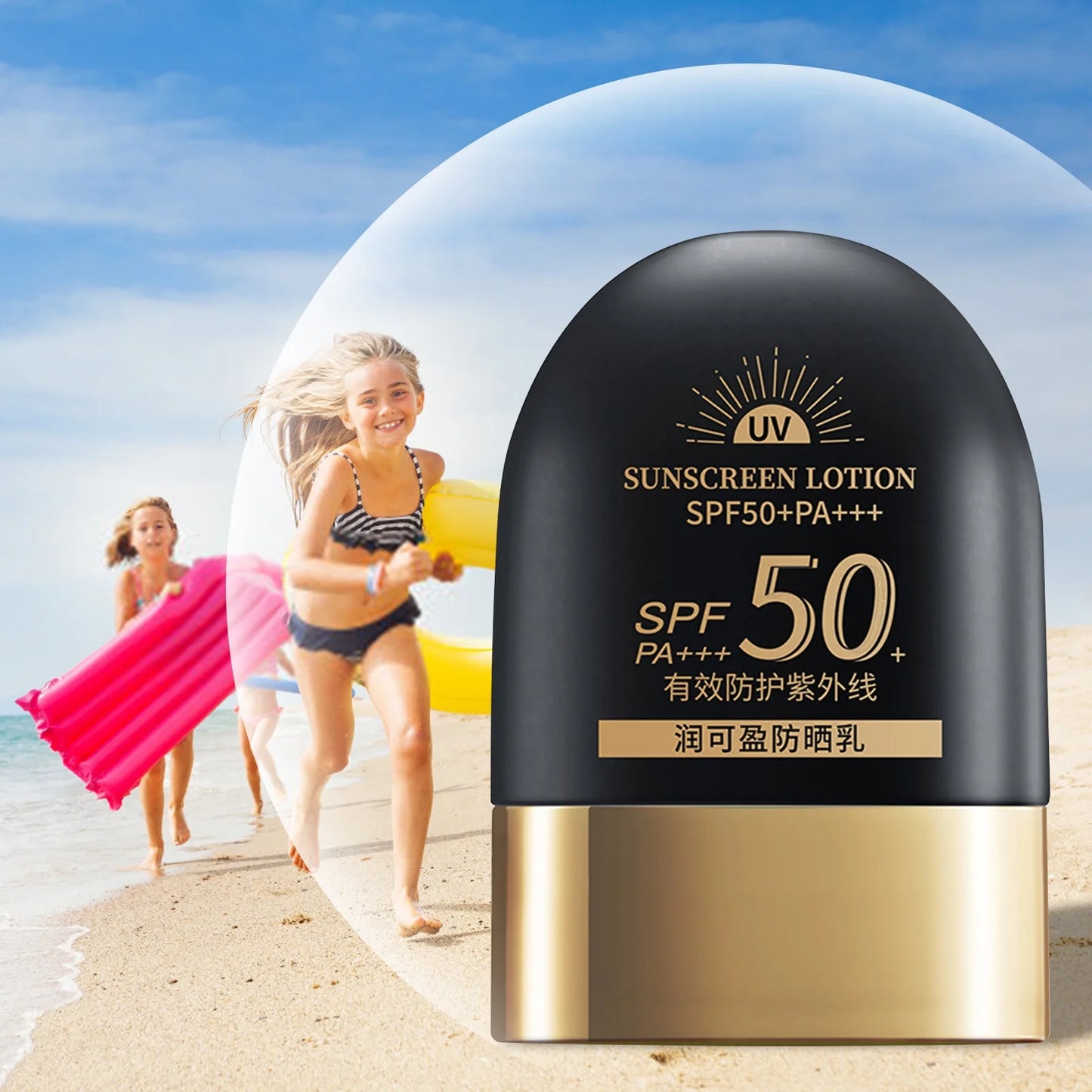 Sheer Mineral Sunscreen Stick for Face & Body,Beach Breeze Defense: Water-Resistant Sunblock SPF 50+ - Your Companion for Fun in the Sun