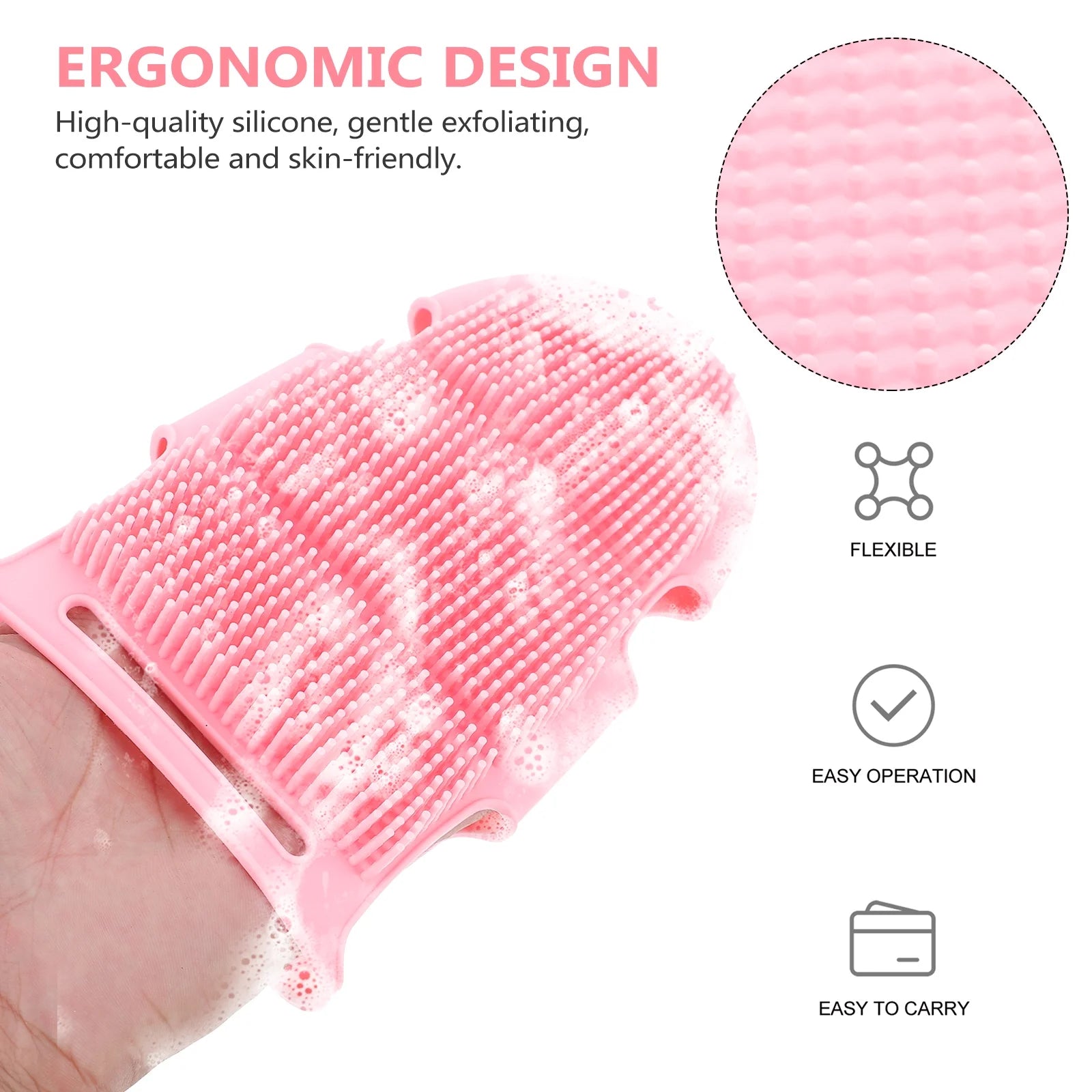 Brush Bath Massage Shower Silicone Gloves Scrubber Tool Care Exfoliating Massager Spa Skin Baby Glove Face Cleansing