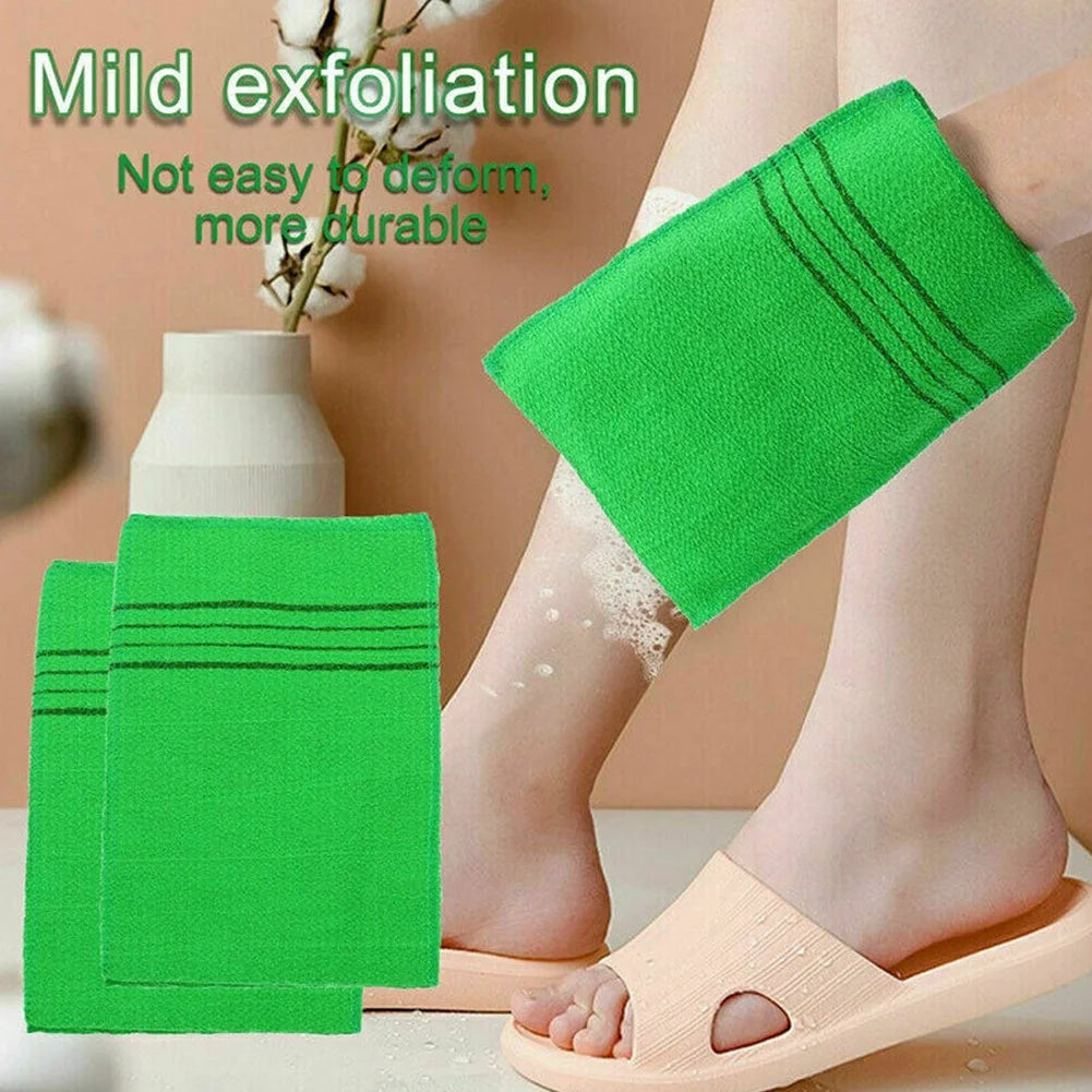 5 Pcs Korean Italy Asian Exfoliating Mitt Exfoliating Bath Washcloth Body Scrub Mitt Shower Washcloth Double Sided Exfoliating Cloth Gloves