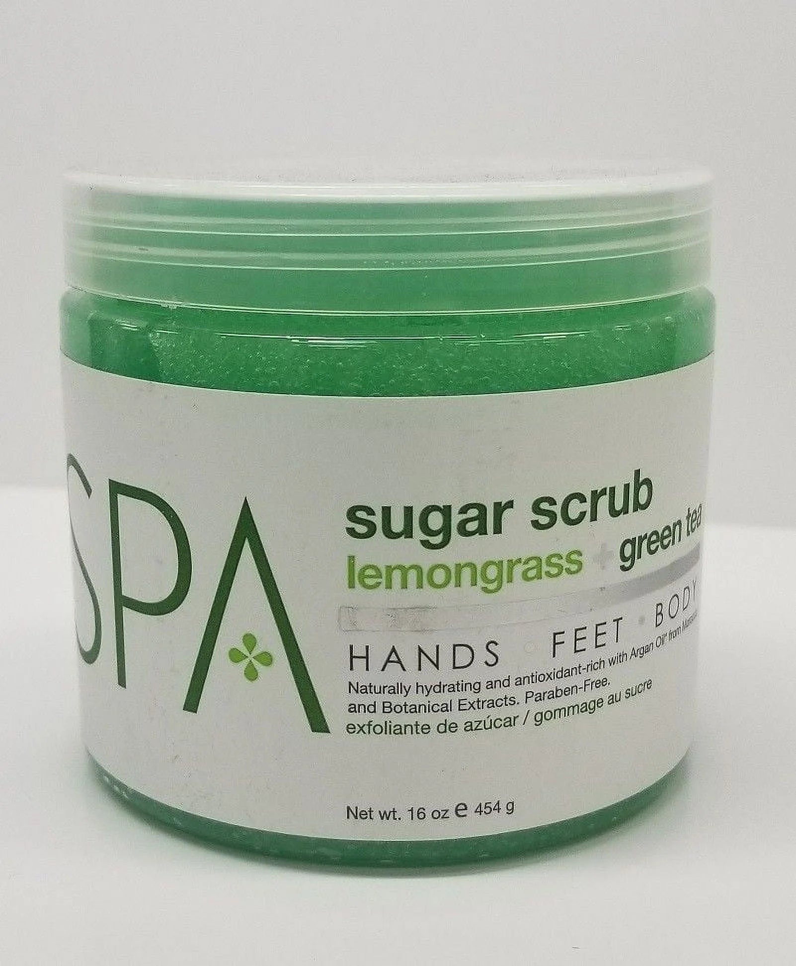 Sugar Scrub 16 Oz 100% Organic (Green Tea + Lemongrass)