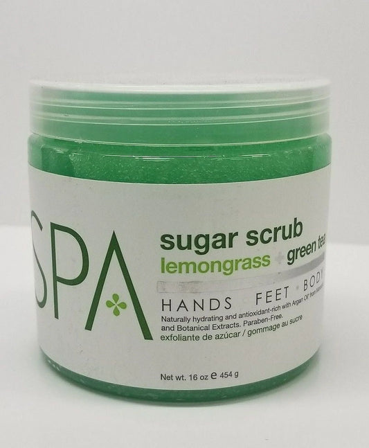 Sugar Scrub 16 Oz 100% Organic (Green Tea + Lemongrass)