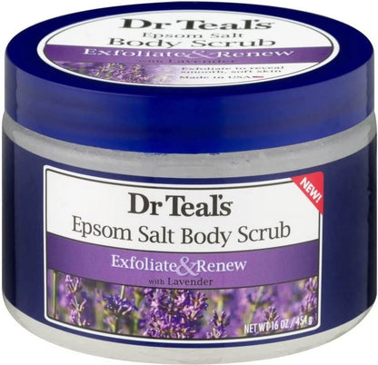 Dr. Teal'S Epsom Salt Body Scrub Exfoliate & Renew W/ Lavender, 16 Oz