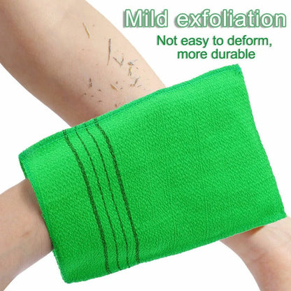 5 Pcs Korean Italy Asian Exfoliating Mitt Exfoliating Bath Washcloth Body Scrub Mitt Shower Washcloth Double Sided Exfoliating Cloth Gloves