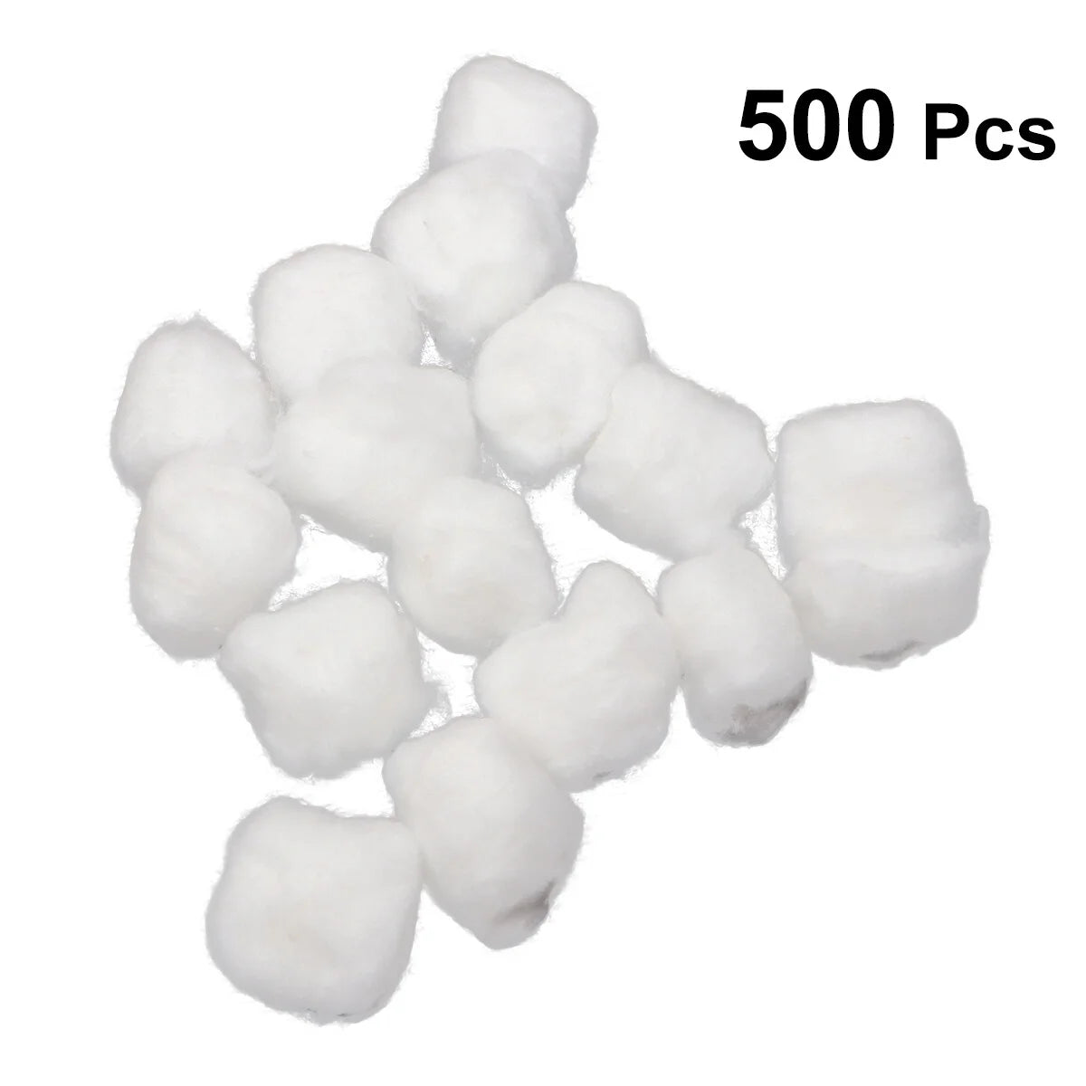 5 Packs of Pure Cotton Ball Makeup Remover Cotton Ball Face Cleaning Ball Absorbent Ball White (1 Pack for 100Pcs)