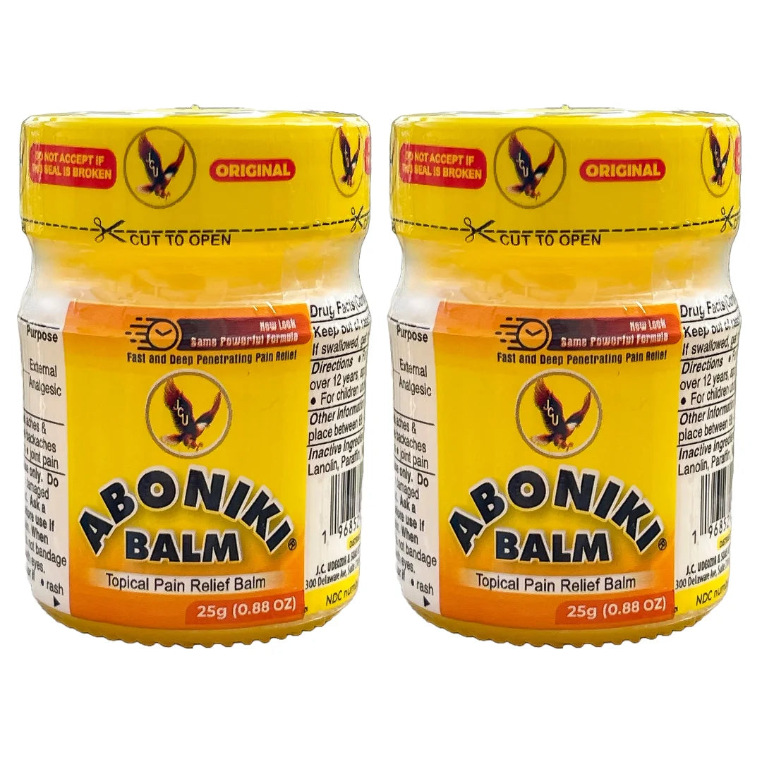 Aboniki Balm (2 Plastic Jars). Experience Fast-Acting Relief with Aboniki Balm! Soothe Aches and Pains with Our Powerful Topical Pain Reliever.