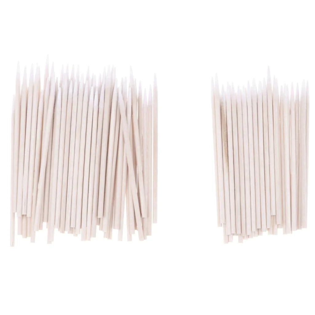 100 Pcs Cotton Swab 6.7 Inch Wood Handle for Earphone Phones Charge Ports