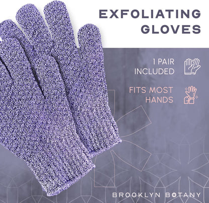 Exfoliating Gloves for Bath and Shower – Heavy Duty Exfoliating Body Scrubber for Massage and Dead Skin Remover for Body – 1 Pair